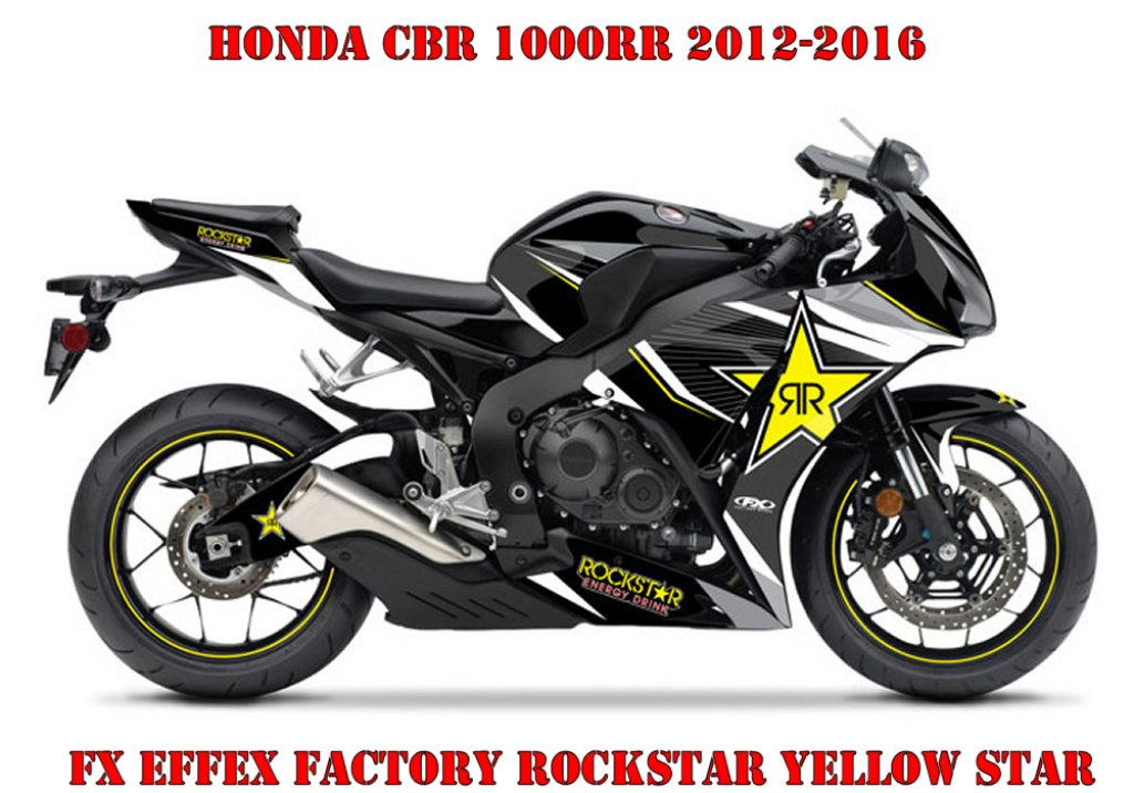 Beispiel Bild für die Farben, Rockstar Yellow Star für Honda CBR 1000RR 2012-2017